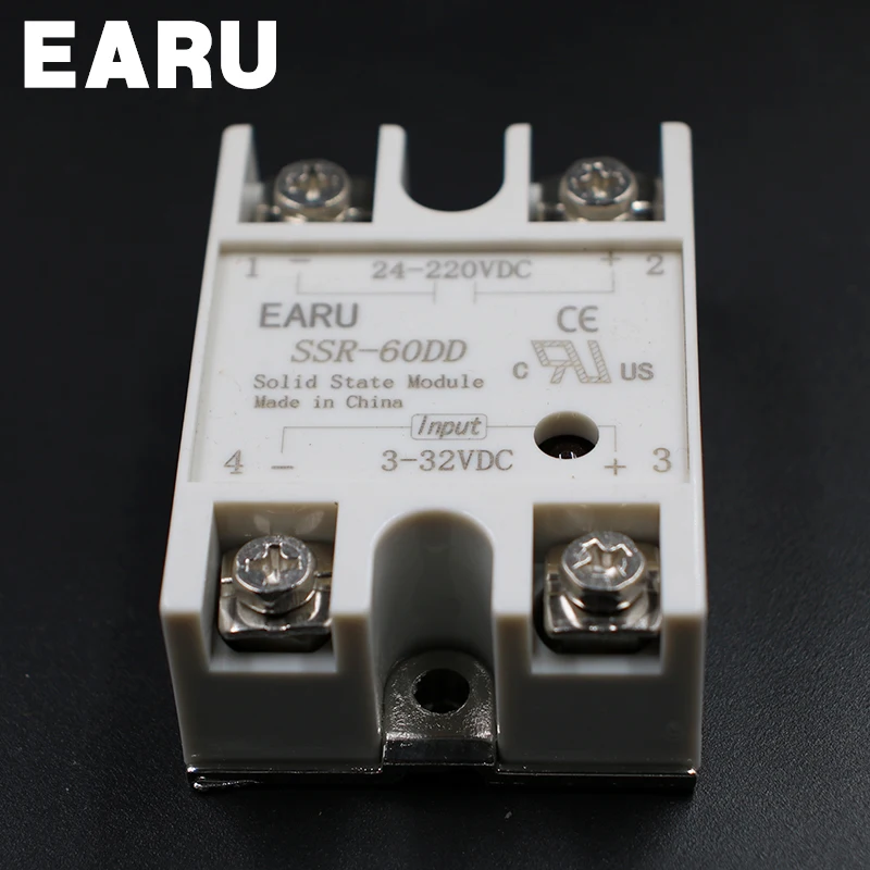 Твердотельное реле SSR-60DD 60A 3-32V DC вход к 24-220V SSR 60DD SSR-60 DD промышленное управление