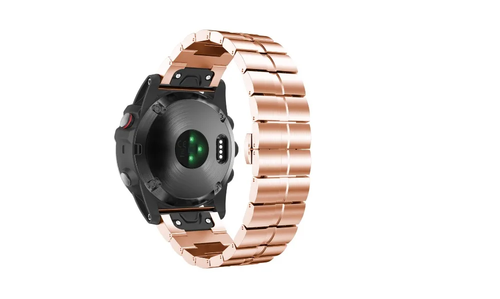 Быстросъемный ремешок из нержавеющей стали для Garmin fenix 5X шириной 26 мм легкий 3 с