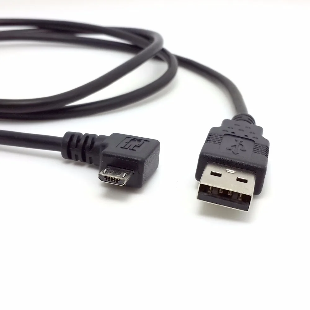 2 шт. кабель Micro USB к штекер зарядный 1 м прямоугольный 90 градусов для камеры