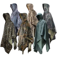 multifunction camouflage ghillie suits waterproof rain poncho military outdoor camping hiking hunting ground sheet ghillie suits