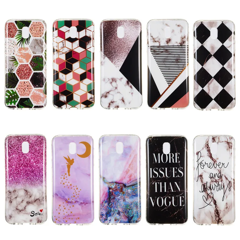 Case For Samsung Galaxy J5 2017 Soft TPU Silicone Marble Stone Pattern Slim Phone Cover J530F J530Y |