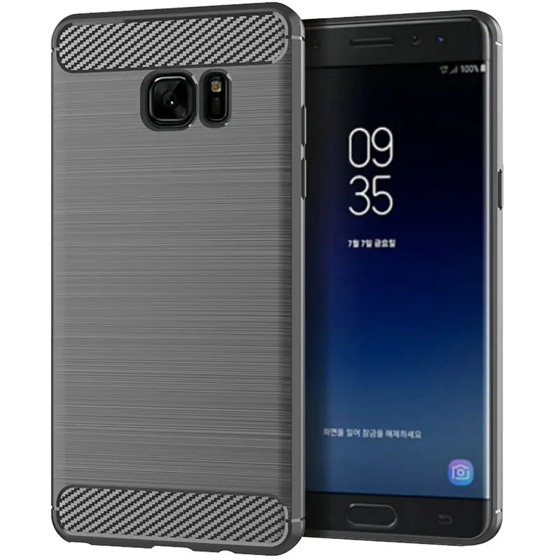 Для samsung Galaxy Note fe вентилятор Edition чехол Силиконовый прочный панцири углерода