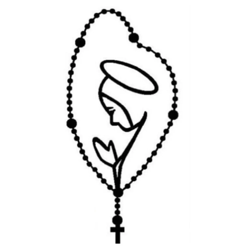 (50 шт./лот) оптовая продажа наклейки для автомобиля Rosary Saint Mary Fatima Virgen виниловые