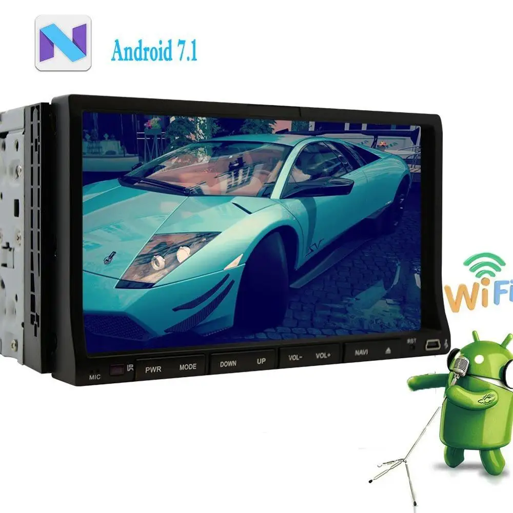 2Din Android 7 1 DVD плеер автомобиля в тире стерео радио gps навигации головное устройство