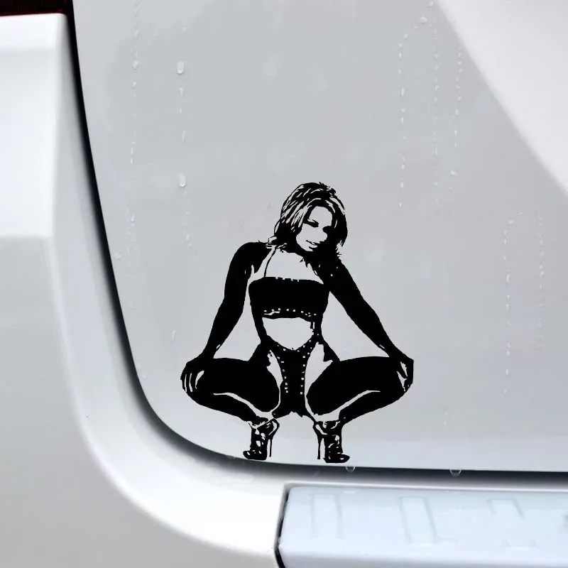 YJZT 15.9*12.9CM Sexy Tempting Hot Girl Black/Silver Zero Defect Vinyl Decal Car Sticker Excellent Design Silhoutte C20-0613 - купить по