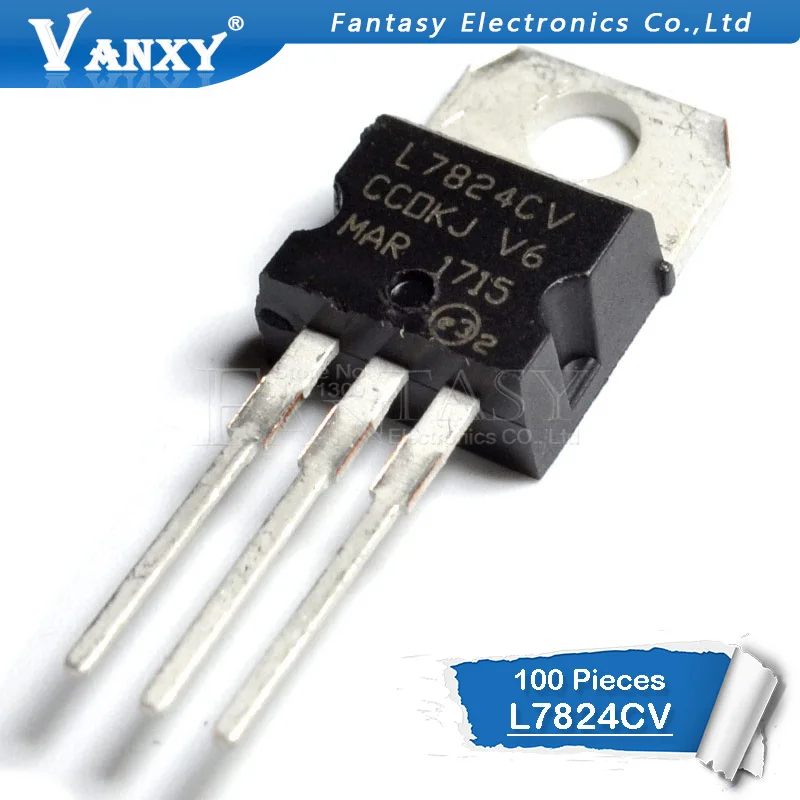 100 шт. L7824CV TO220 L7824-220 7824 LM7824 MC7824 и IC