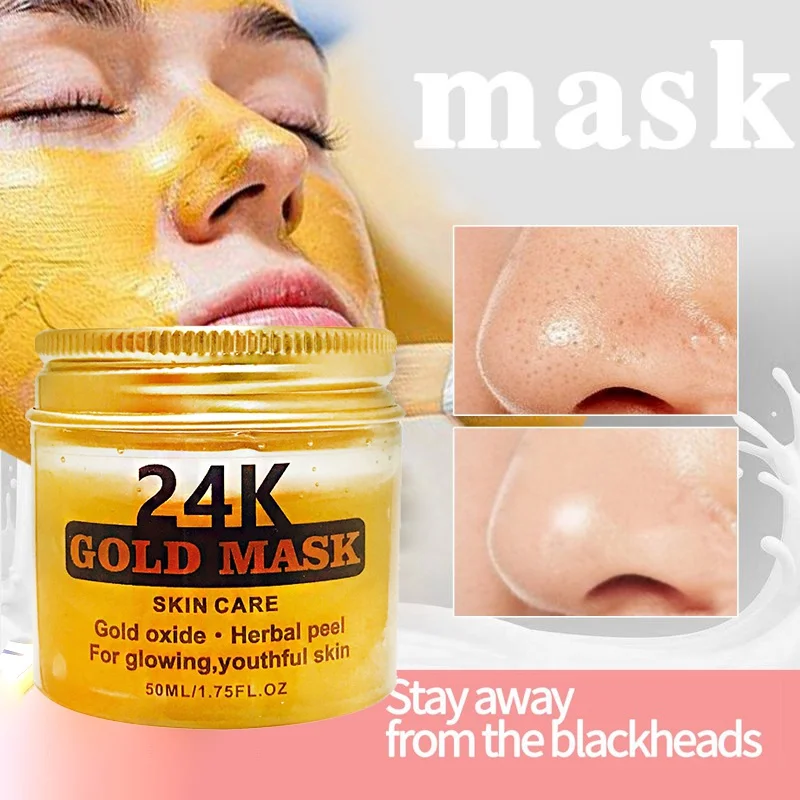 

24K Gold Facel Mask Crystal Gold Powder Collagen Facial Mask 50ml
