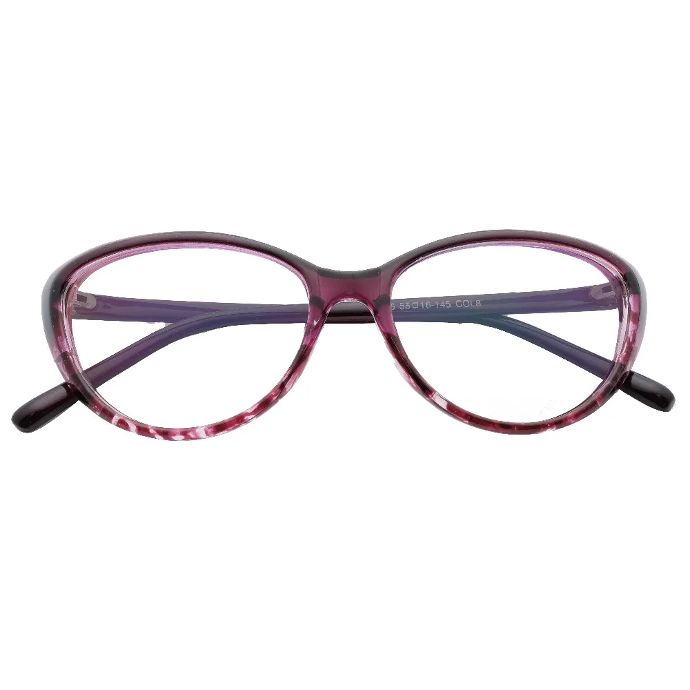 Женские очки для чтения Cateye модные кошачий глаз по рецепту фиолетовые цветочные