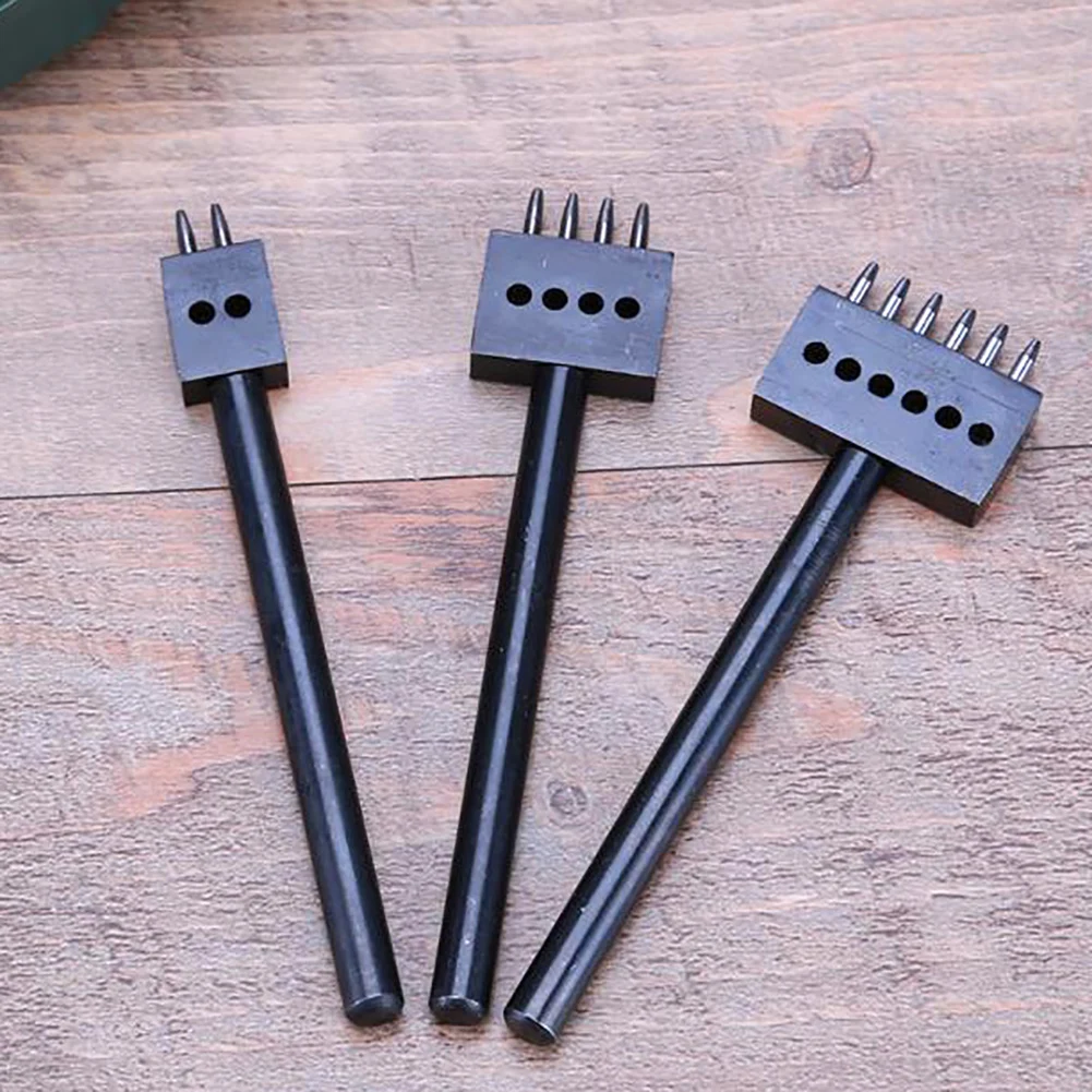 2019 4 мм шаг 2 6 зубец DIY Круглый Дырокол кожа Ремесло Швейные штамповки