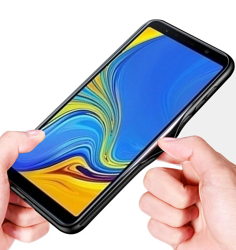 Для samsung A7 чехол из закаленного стекла A750 жесткий чехол для samsung Galaxy A7 чехлы для телефонов Чехол 7 7A мягкий бампер