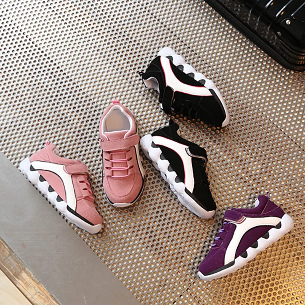 Kids Shoes For Baby Boys Girls Children's Casual Sneakers Air Mesh Breathable Soft Running Sports Pink Gray Lightweight | Детская