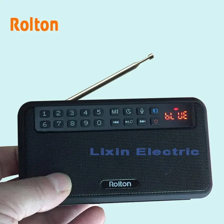 Портативный bluetooth-динамик Rolton E500 с басами, двухтрековый динамик, спортивный и стерео fm-радио, TF карта, USB MP3 колонка и фонарик