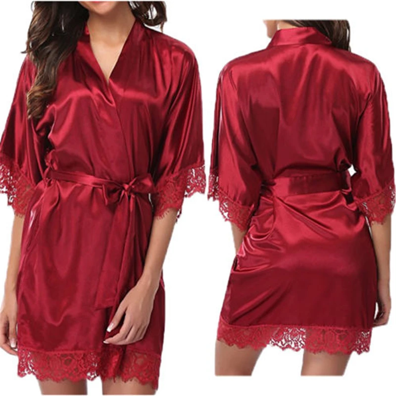 Women Dress Summer Dresses Sleepwear Lace Solid Color One Size Sleep Half Sleeve Length Hot Selling Night Wear | Женская одежда