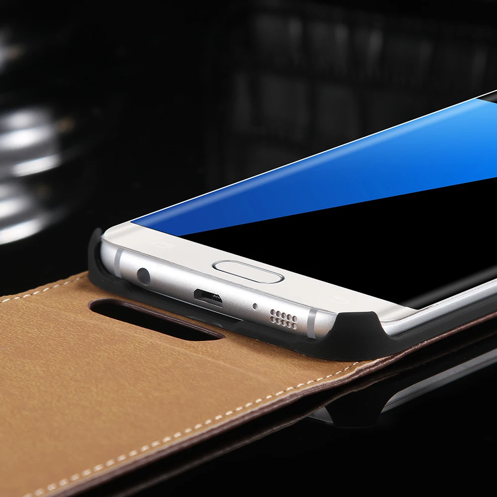 KISSCASE PU Leather Case For Samsung Galaxy S8 Plus S7 Edge Luxury Retro Flip S6 edge S3 S4 Fundas | Мобильные телефоны и