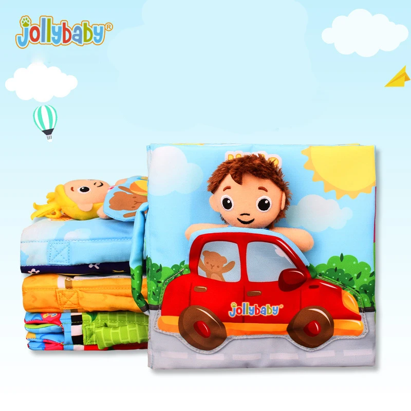 Jollybaby новая книга для раннего образования головоломка из ткани с кольцом