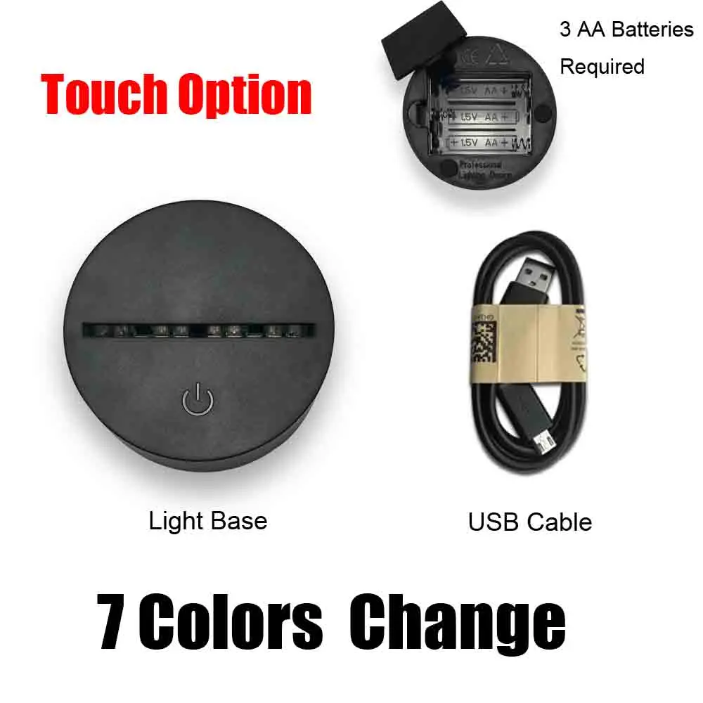 TOUCH 7 COLORS Крутой автомобиль джип 3D светодиодный светильник USB Настроение Ночной светильник многоцветный люминария изменить стол портативный ребенок игрушка подарок прикроватная голограмма - Испускаемый цвет: TOUCH 7 COLORS