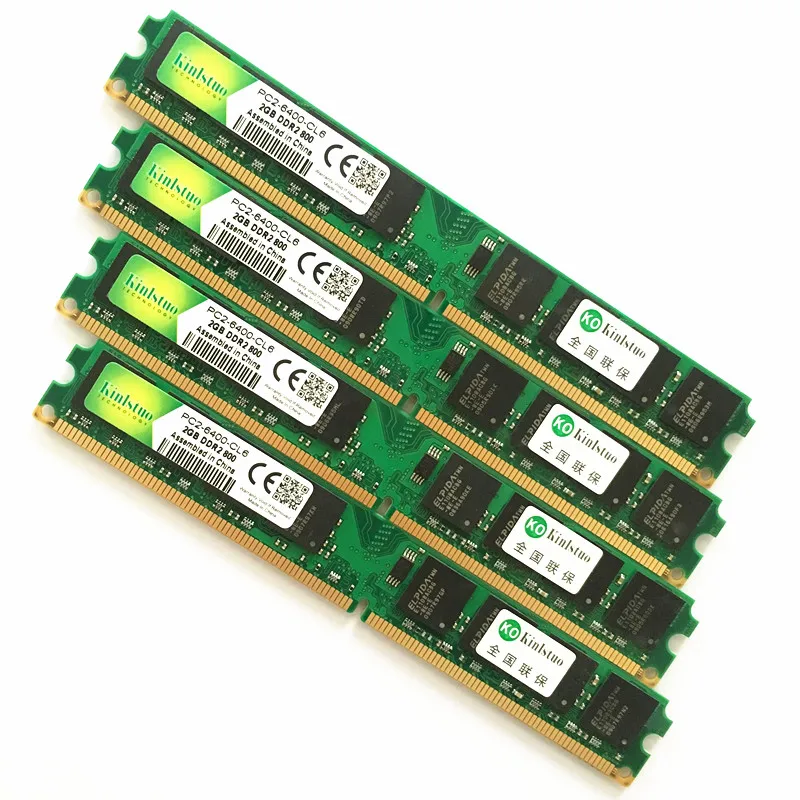 Kinlsuo rams ddr2 4 Гб 2 1 ГБ ПК 6400/5300 DDR2 800 МГц/667 МГц Память для настольных компьютеров