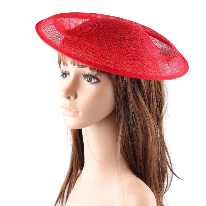 

3 цвета 30 см большой головной убор SINAMAY чародей блюдце вдохновил шляпка Sinamay чародей DIY аксессуары для волос для женщин вечерние шляп