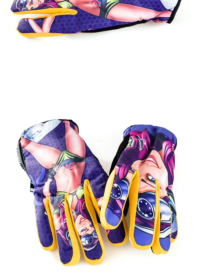 New Man Woman Ski Gloves Windproof Waterproof Non-slip Color Skiing Gloves Outdoor Snowboarding Sport Equip Online Shop