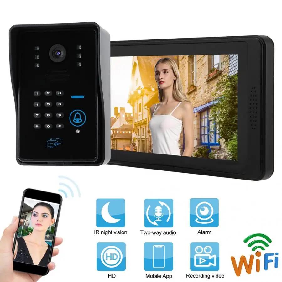 Устройство для чтения видеосигнала с Wi Fi 110 240 дюйма|Видеодомофон| |