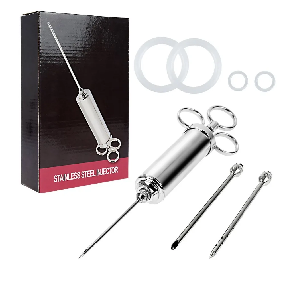 2 унции маринад инжектор Нержавеющая сталь 304 FDA Уровне для Турции стейк мясо