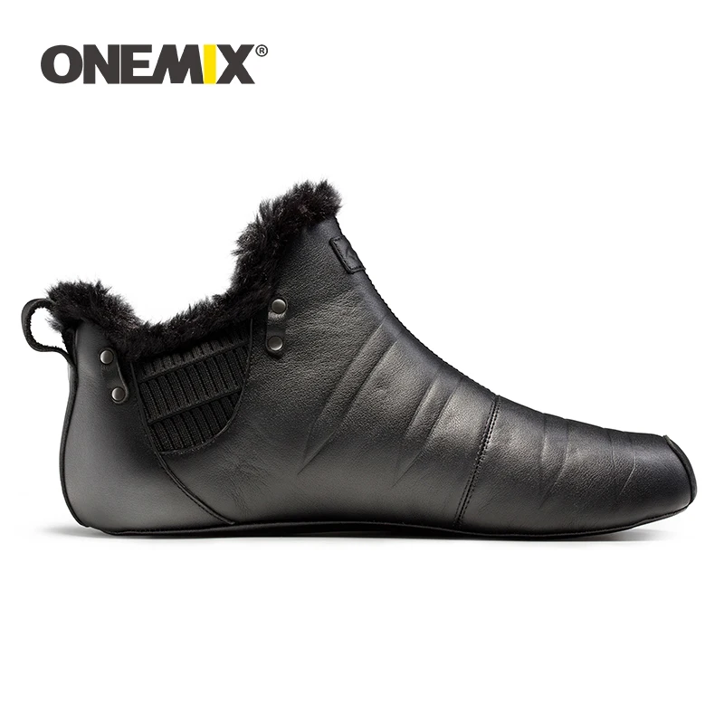 Onemix зимние хорошо сохраняющая тепло Женская обувь для прогулок, Мужская Закрытая обувь без клея, пробежек, занятий на открытом воздухе треккинг плюшевые кеды Для женщин шлёпанцы для женщин
