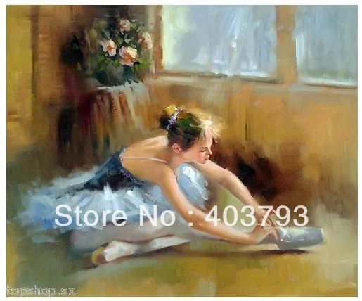 Абстрактная огромная картина маслом украшение на стену балетка (без рамки)