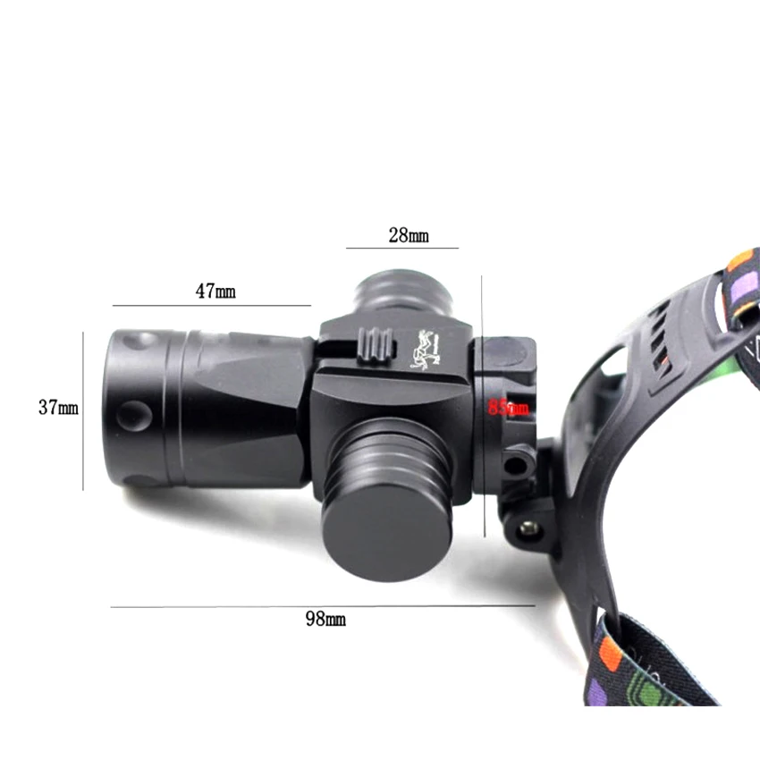 Светильник фонарь для дайвинга XML T6 XM L2 мощный светодиодный налобный подводного