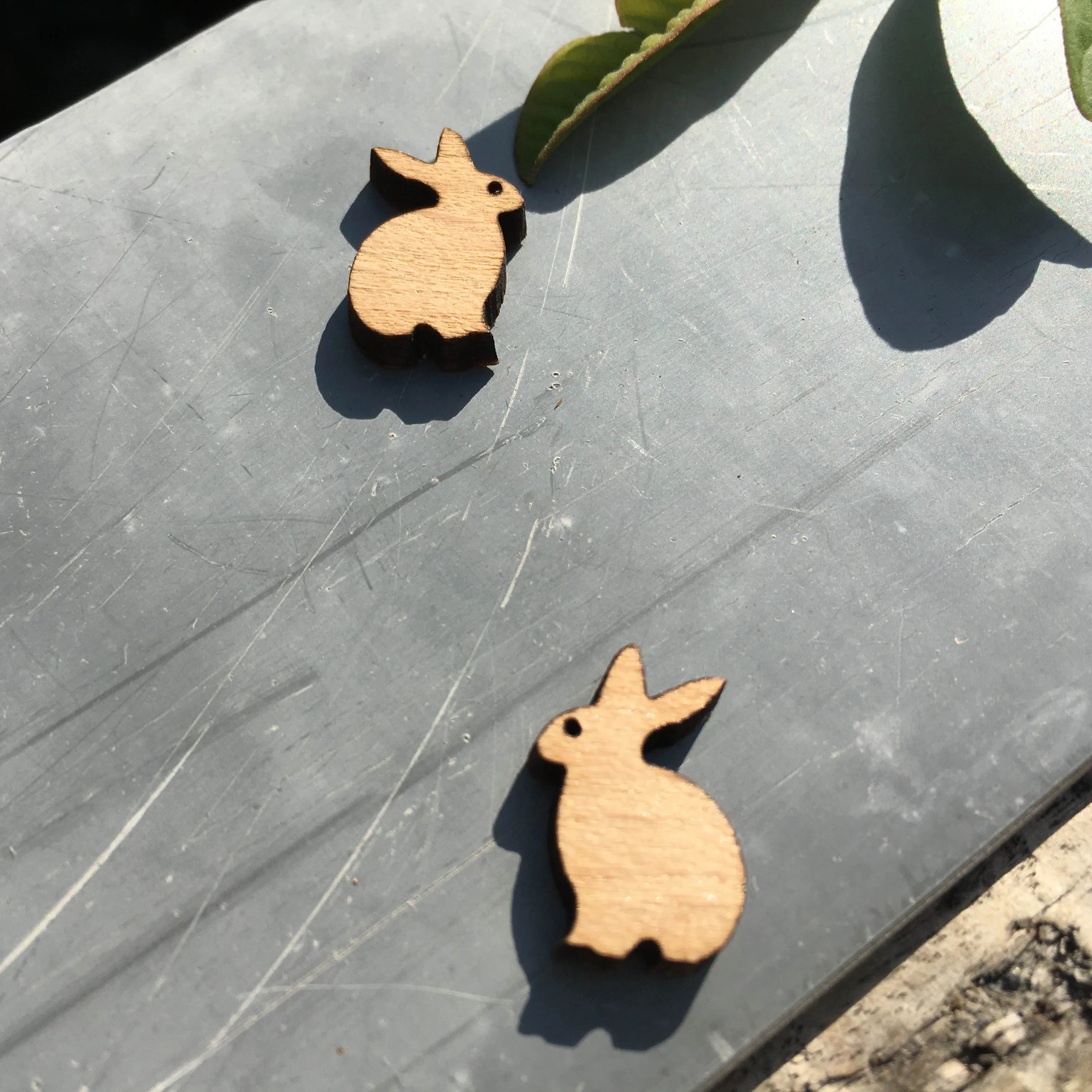 Серьги с гравировкой из цельного дерева в форме кролика виде 1 пара|earrings cute|earrings