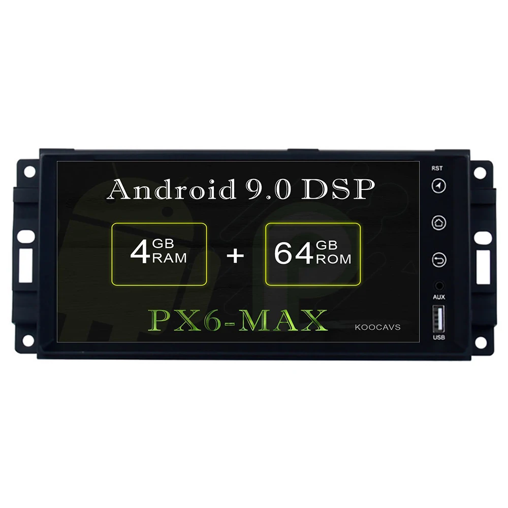 Автомобильный мультимедийный плеер KOOCAVS 7 дюймов IPS Android 9 0 GPS для Dodge RAM 2009 2011 4 Гб + 64