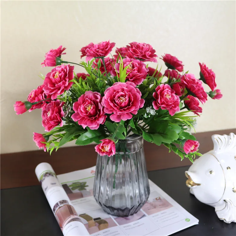 2017 модный красный Искусственные цветы Fleurs artificielles для дома Свадебные корпоратив