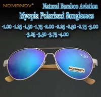 2018 natural bamboo legs custom made prescription myopia colorful polarized sunglasses 1 1 25 1 75 1 5 2 2 25 2 75 to 4