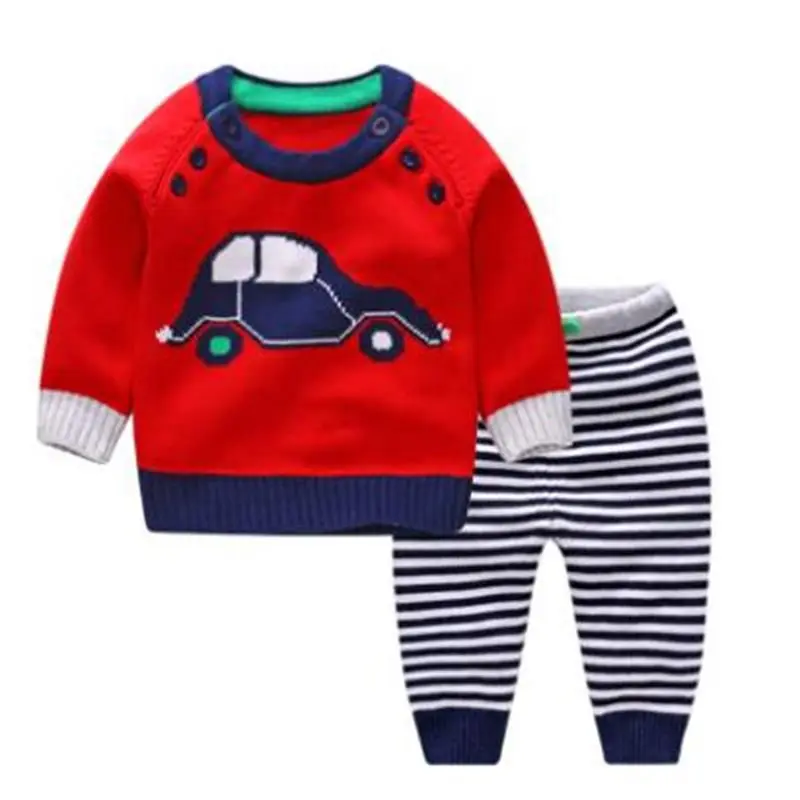 Толстый шерстяной хлопковый свитер для мальчиков |