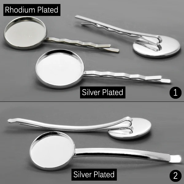 10 шт с внутренним 20 мм родиевым покрытием заколка для волос/ювелирное изделие в