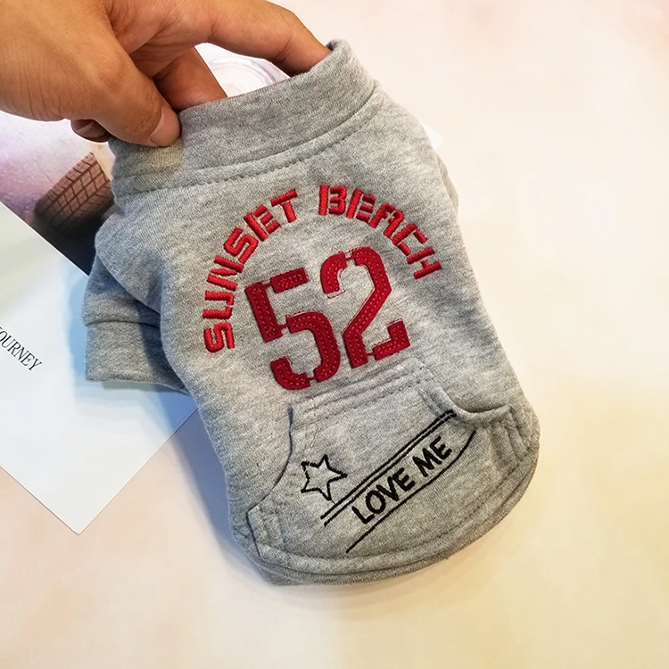 Зимняя Теплая Флисовая собака толстовка рубашка Спортивная одежда для Pitbull