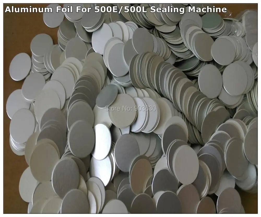 1000pcs For induction sealing 35mm plactic laminated aluminum foil lid liners