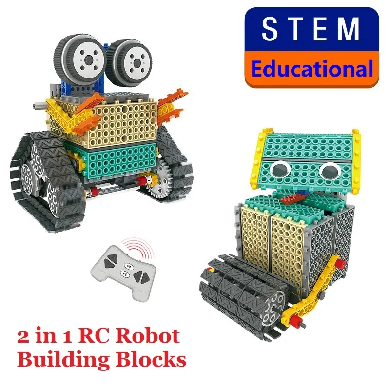 179Pcs/Set Remote Control Robot Building Blocks Toy Children DIY STEM Learning Educational Kits Creative Toys Kids Gift | Игрушки и