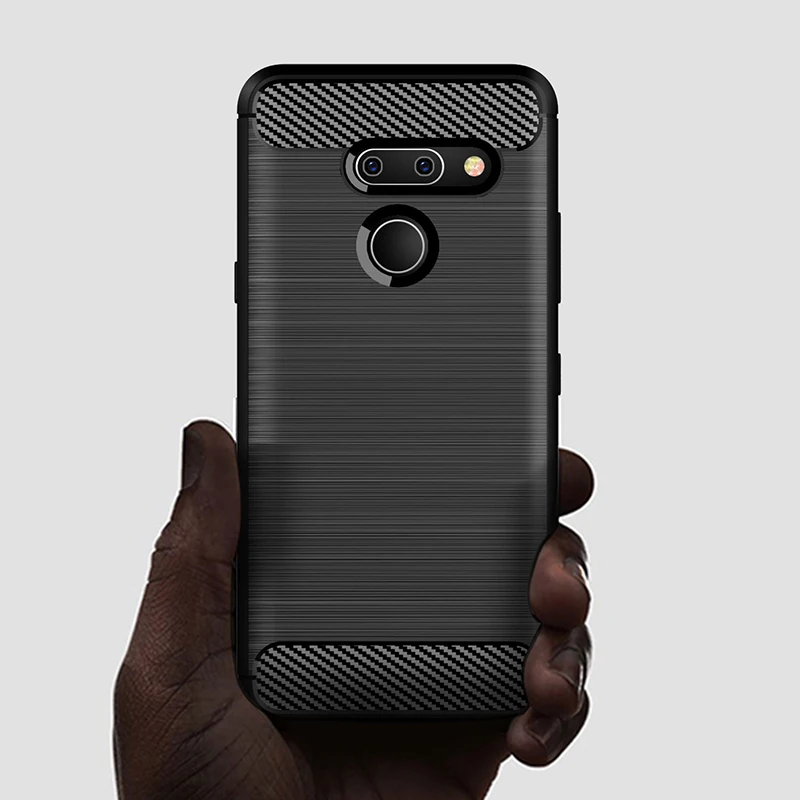 Для LG G8 чехол ThinQ мягкий силиконовый матовый углеродное волокно для 2019 6 1 дюймов