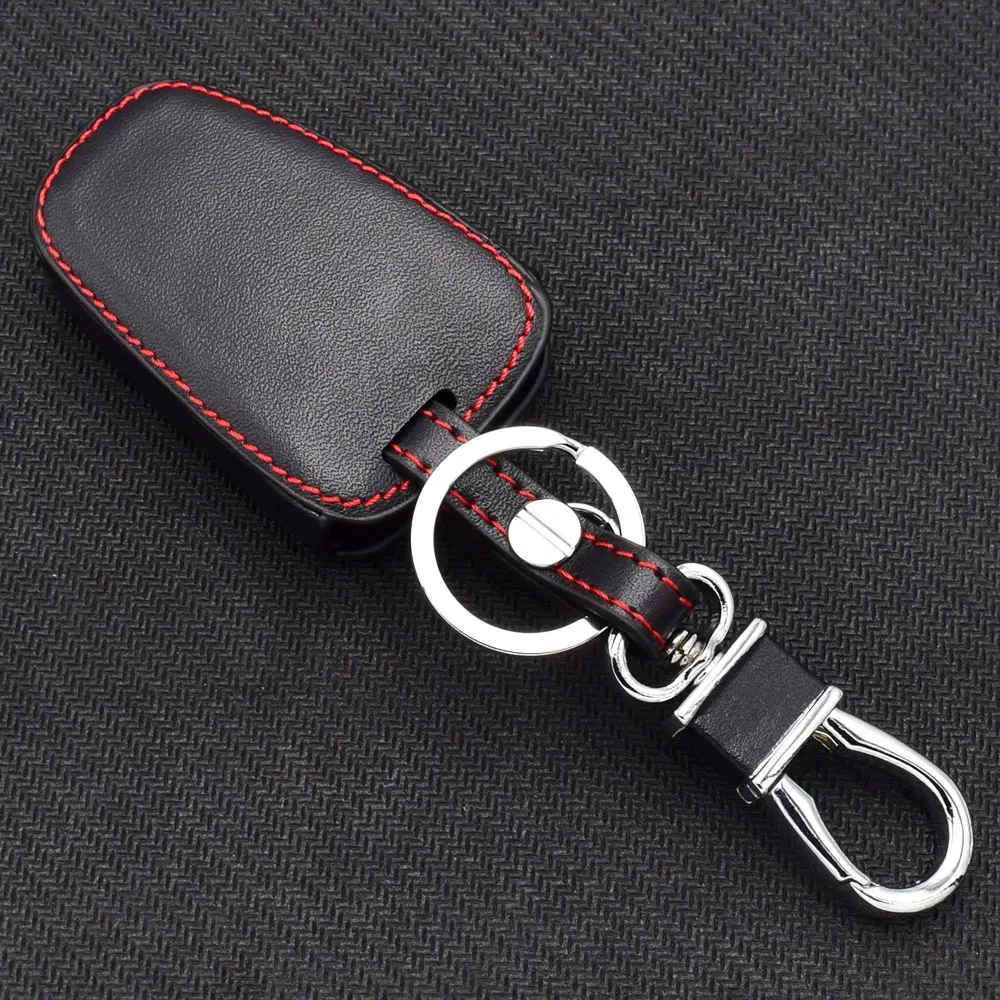 Кожаный чехол для ключей с 3 кнопками для hyundai Grand Santa Fe IX45 Smart Remote Fob Shell, чехол для ключей, защитная сумка, авто аксессуар