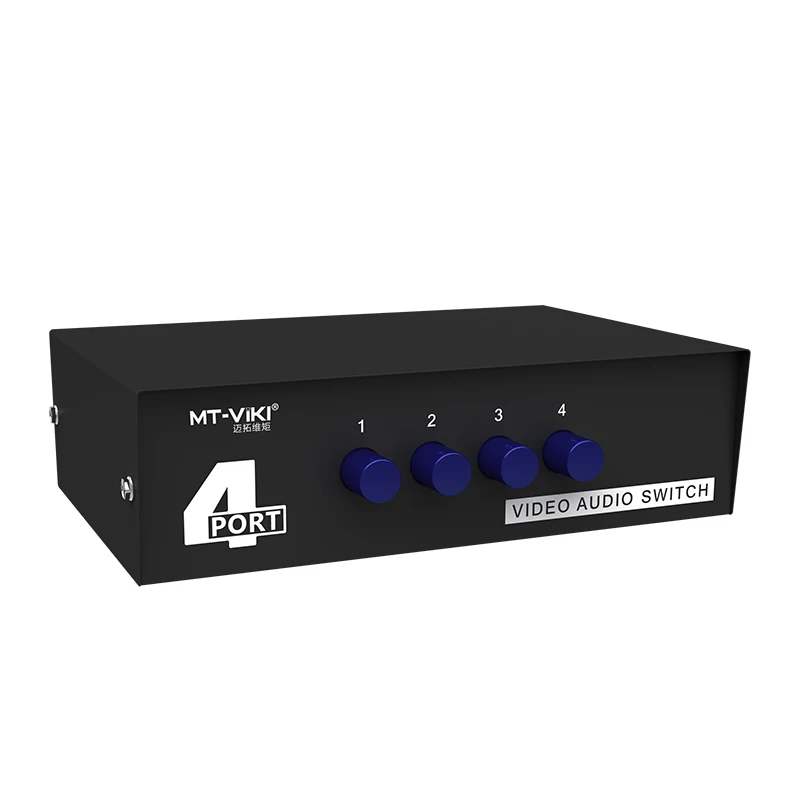 MT VIKI 4 порта композитный 3 RCA Видео Аудио AV Переключатель коробка селектор в 1 4x1 для