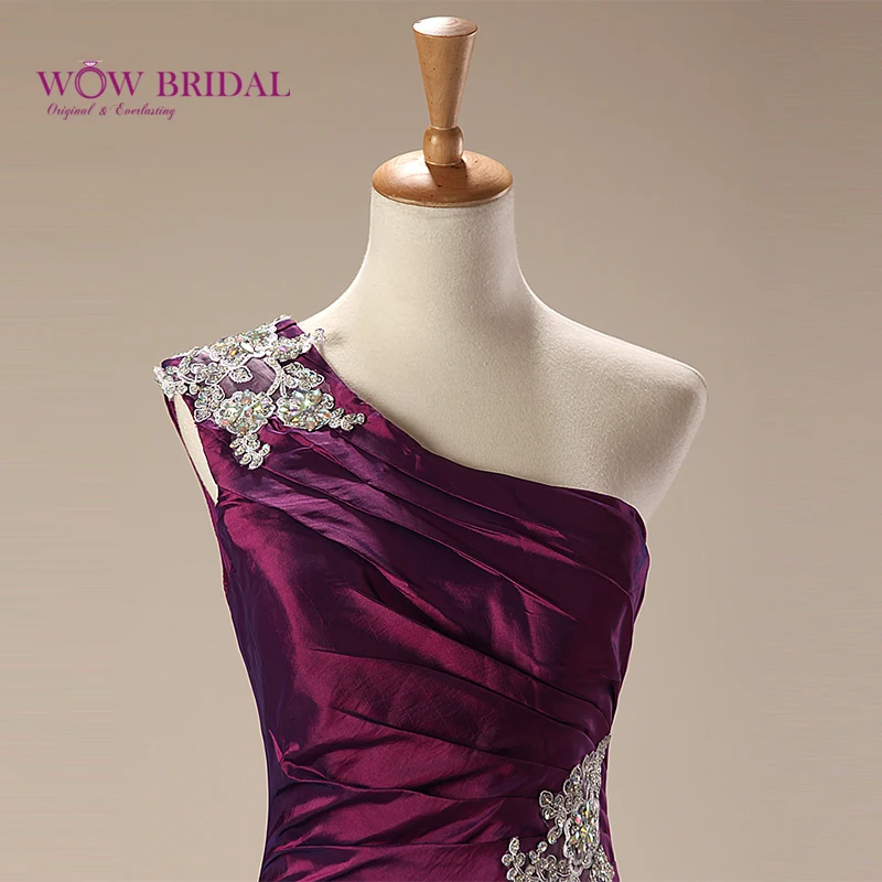 Wowbridal Purple Mother of the Bride Dresses One Shoulder Short Knee Length Evening Suit SH0022 | Свадьбы и торжества