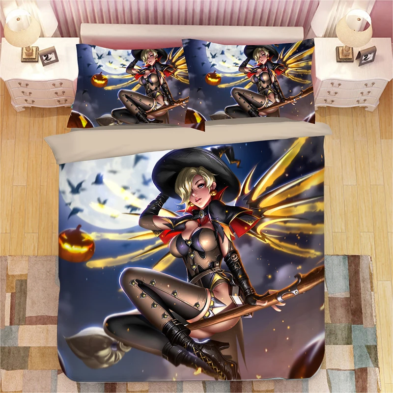 Overwatch 3D комплект постельного белья пододеяльники наволочки OW Overwatch игры Одеяла комплекты постельного белья Постельное белье Комплект постельного белья