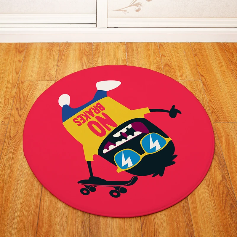 Мультяшный персонаж круглый коврик для гостиной спальни домашнего декора
