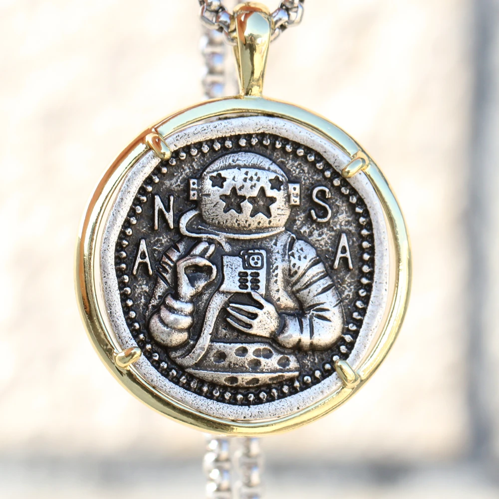 Ожерелье с подвеской космонавта для мужчин медитация безделушка Вселенная