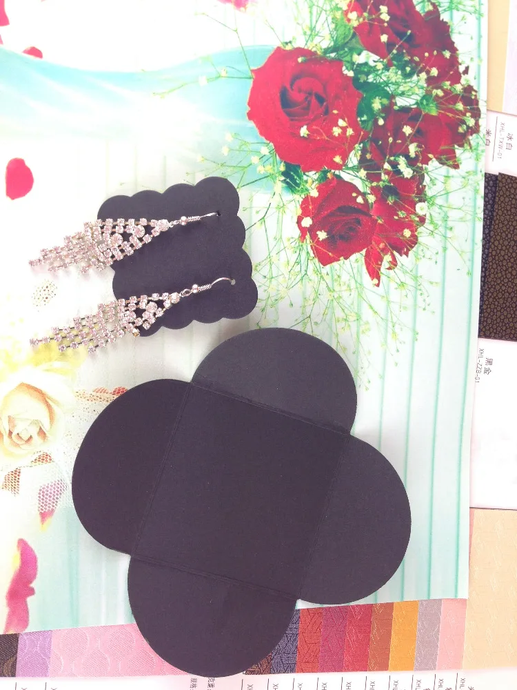 Упаковка для сережек из крафт бумаги сделай сам крышка и карт упаковка ручной