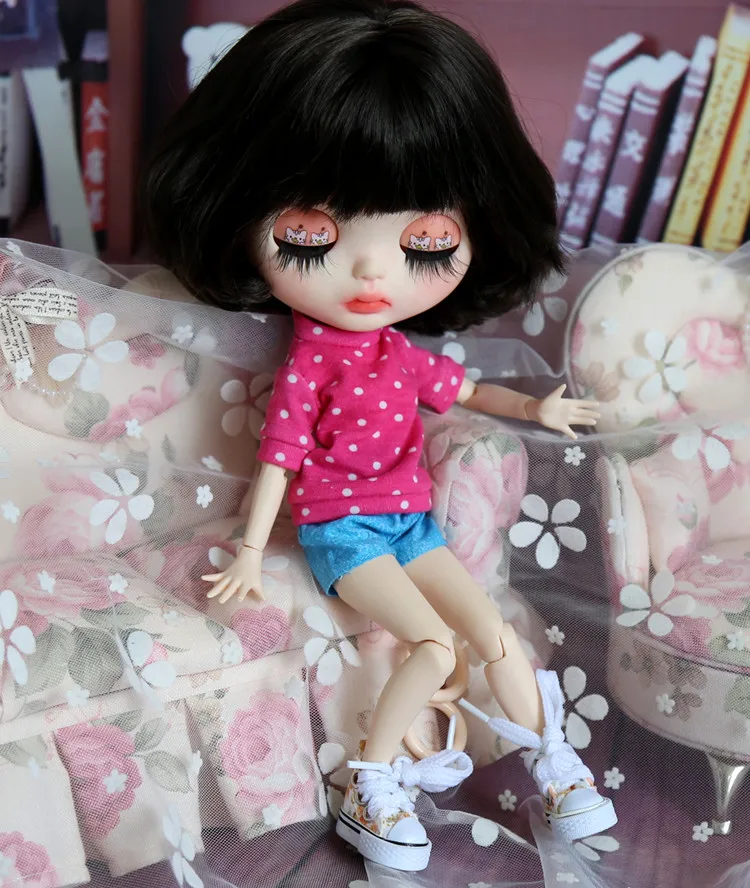 1/6 Модная Одежда для кукол блайз аксессуары футболка + шорты azone licca blyth одежда 30 см