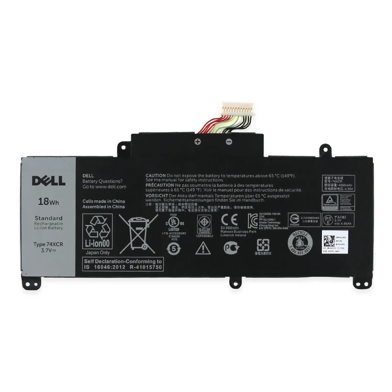 18Wh 3,7 V 74XCR 074XCR Аккумулятор для ноутбука Dell Venue 8 Pro 5830 T01D VXGP6 X1M2Y Tablet Series