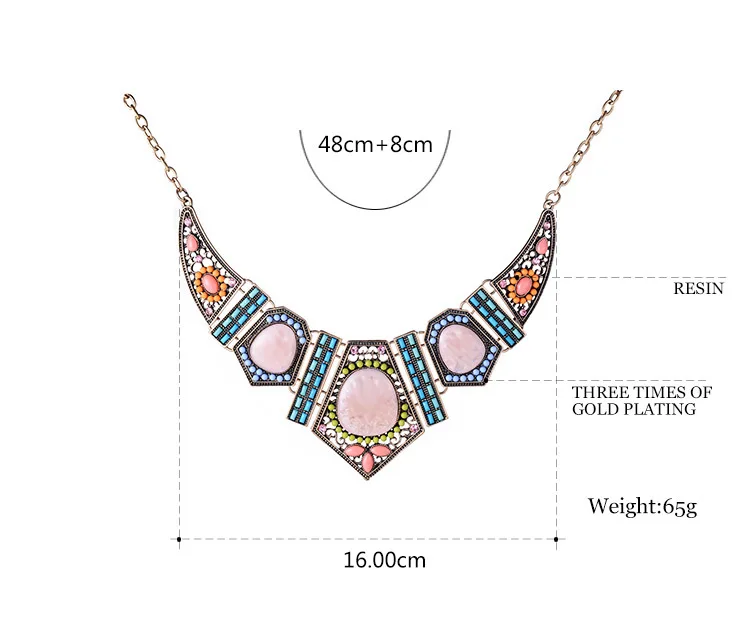 2020 New Design High Quality Jewelry Fashion Women Colorful Resin Acrylic Statement Collar Necklace Choker Necklaces &amp Pendants |