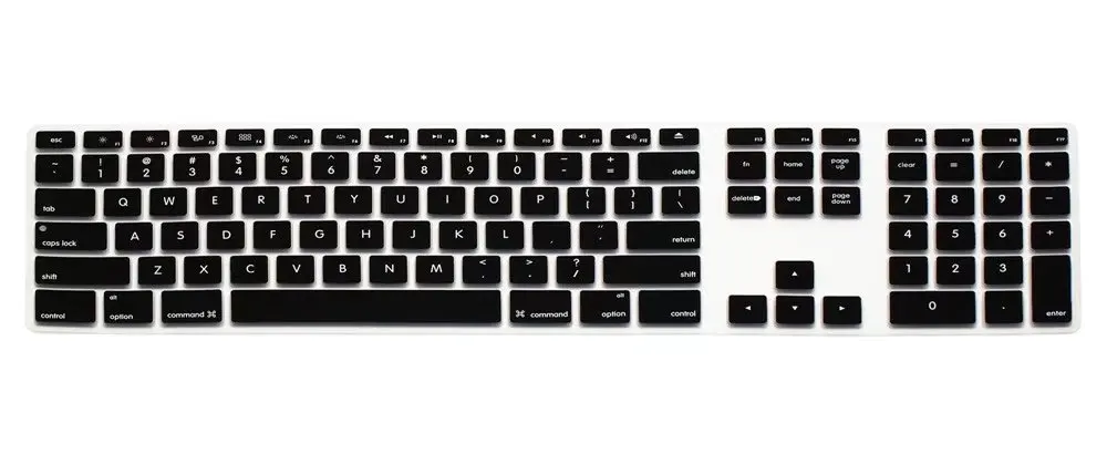 black Чехол для клавиатуры Apple iMac G6 Настольный защитный цветной силиконовый чехол с цифровой клавиатурой для Mac G5 защитный чехол - Цвет: black