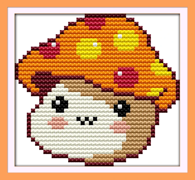 The little mushroom cross stitch kit 14ct 11ct count print canvas stitches embroidery DIY handmade needlework plus | Дом и сад